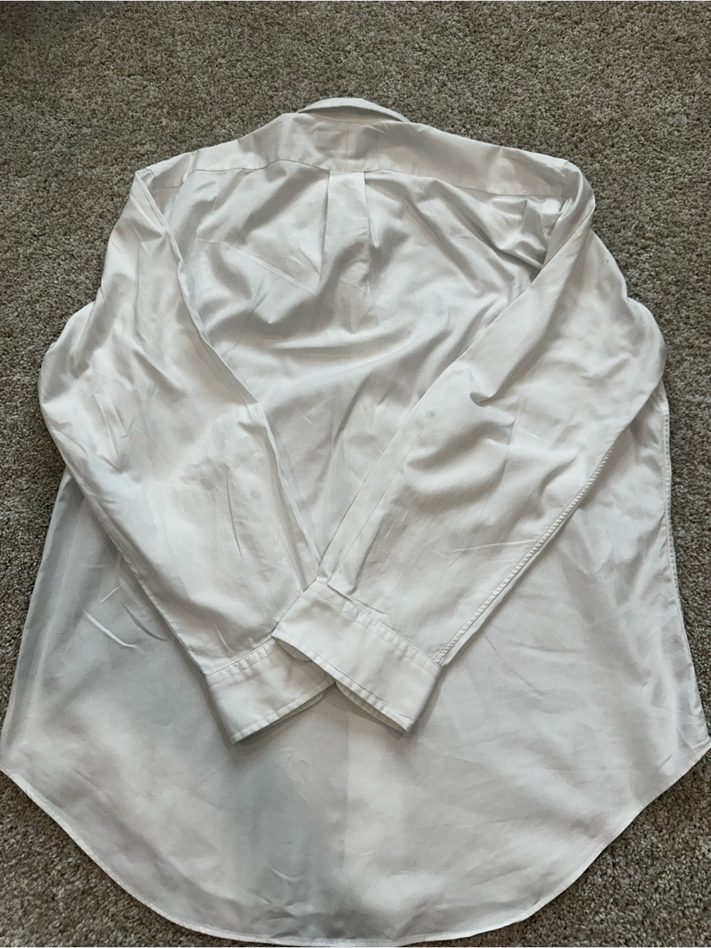Ralph Lauren White Button-Down Oxford Shirt with Navy Pony - Picture 3 of 3